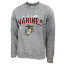 Load image into Gallery viewer, MARINES GLOBE EST. 1775 CREWNECK SWEATSHIRT (GREY) 2