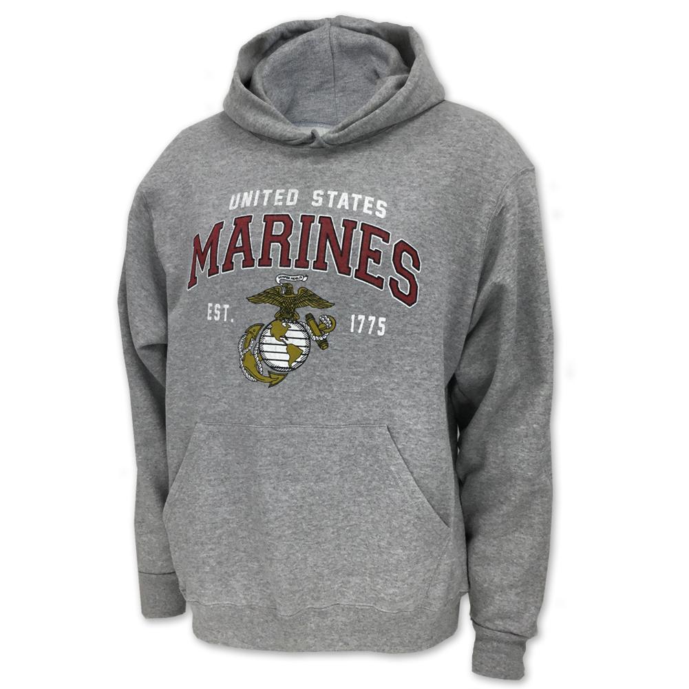 MARINES GLOBE EST. 1775 HOOD (GREY) 2