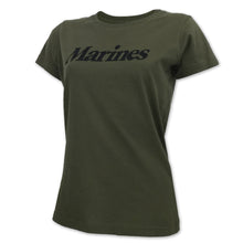 Load image into Gallery viewer, MARINES LADIES LOGO CORE T-SHIRT (OD GREEN)