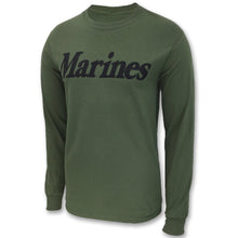 Load image into Gallery viewer, MARINES LOGO CORE LONG SLEEVE T-SHIRT (OD GREEN) 2