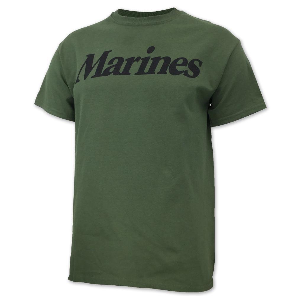 Marines Logo Core USA Made T-Shirt (OD Green)