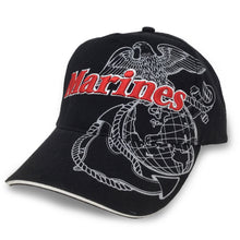 Load image into Gallery viewer, MARINES SIDE BILL HAT BLACK 4
