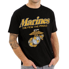 Load image into Gallery viewer, MARINES THE FEW THE PROUD FADED T-SHIRT (BLACK) 2