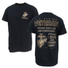Load image into Gallery viewer, MARINES VETERAN I DID T-SHIRT (BLACK)