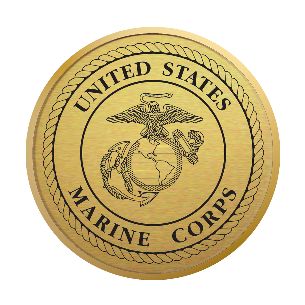 United States Marine Corps Century Gold Engraved Certificate Frame (Vertical)