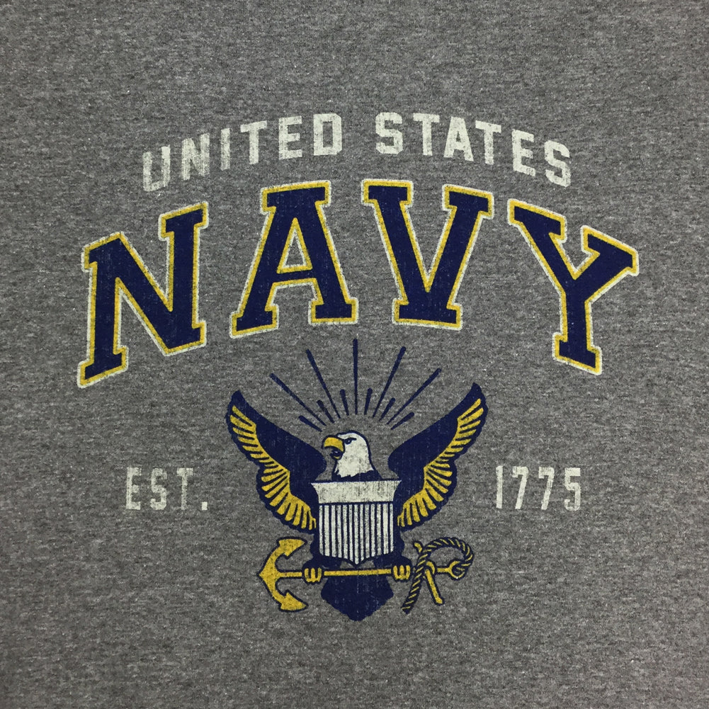 NAVY EAGLE EST. 1775 LONG SLEEVE T-SHIRT (GREY) 1