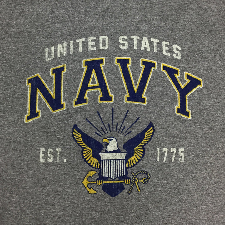 NAVY EAGLE EST. 1775 LONG SLEEVE T-SHIRT (GREY) 1