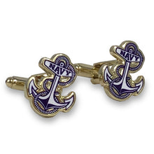 Load image into Gallery viewer, NAVY ANCHOR CUFFLINKS 1