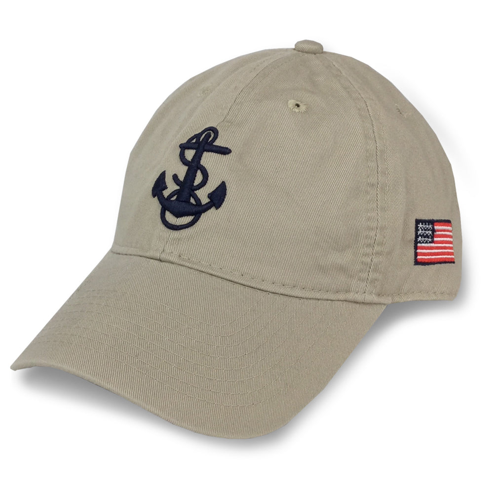 Navy Anchor Hat (Khaki)