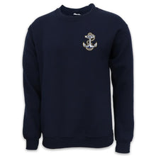 Load image into Gallery viewer, NAVY ANCHOR LOGO CREWNECK (NAVY)