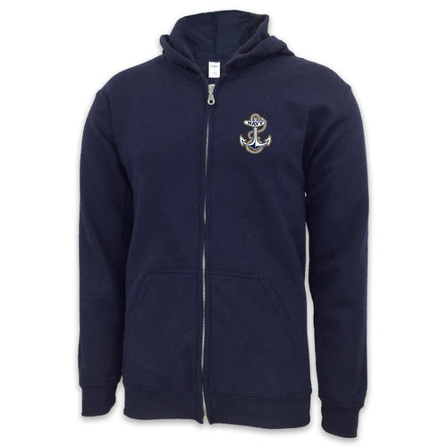 NAVY ANCHOR LOGO FULL ZIP (NAVY)