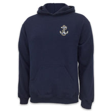 Load image into Gallery viewer, NAVY ANCHOR LOGO HOOD (NAVY)