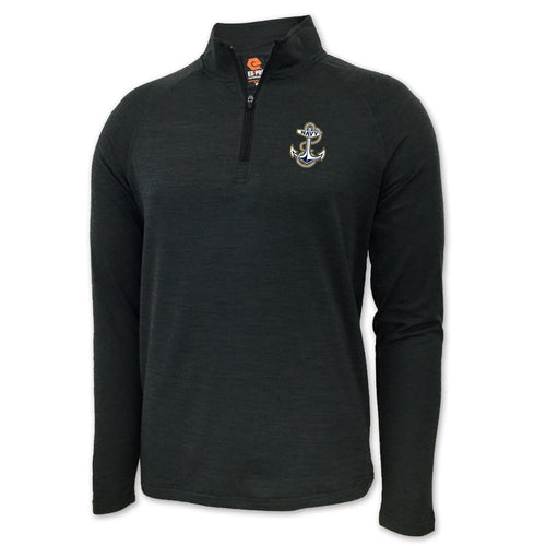 Navy Anchor Logo Performance 1/4 Zip (Charcoal)