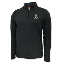 Load image into Gallery viewer, Navy Anchor Logo Performance 1/4 Zip (Charcoal)