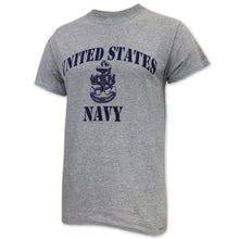 Load image into Gallery viewer, NAVY ANCHOR LOGO T-SHIRT (GREY) 3