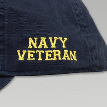 Load image into Gallery viewer, NAVY ANCHOR VETERAN HAT (NAVY) 4