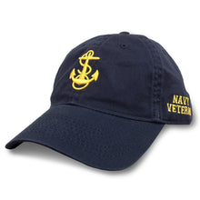 Load image into Gallery viewer, NAVY ANCHOR VETERAN HAT (NAVY) 6