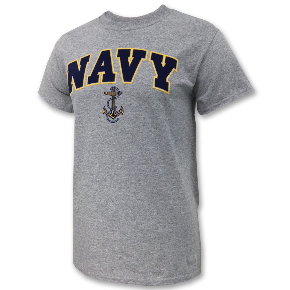 NAVY ARCH ANCHOR T-SHIRT (GREY) 3