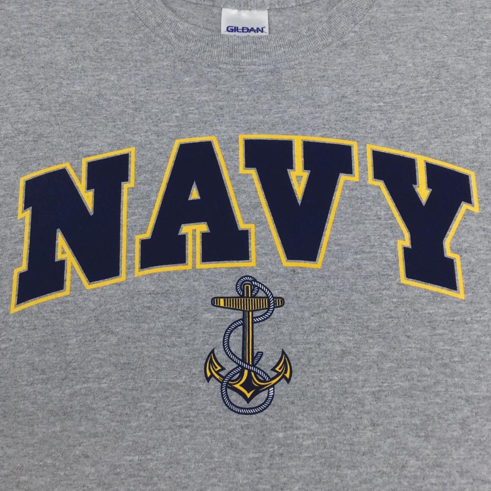 NAVY ARCH ANCHOR T-SHIRT (GREY) 2