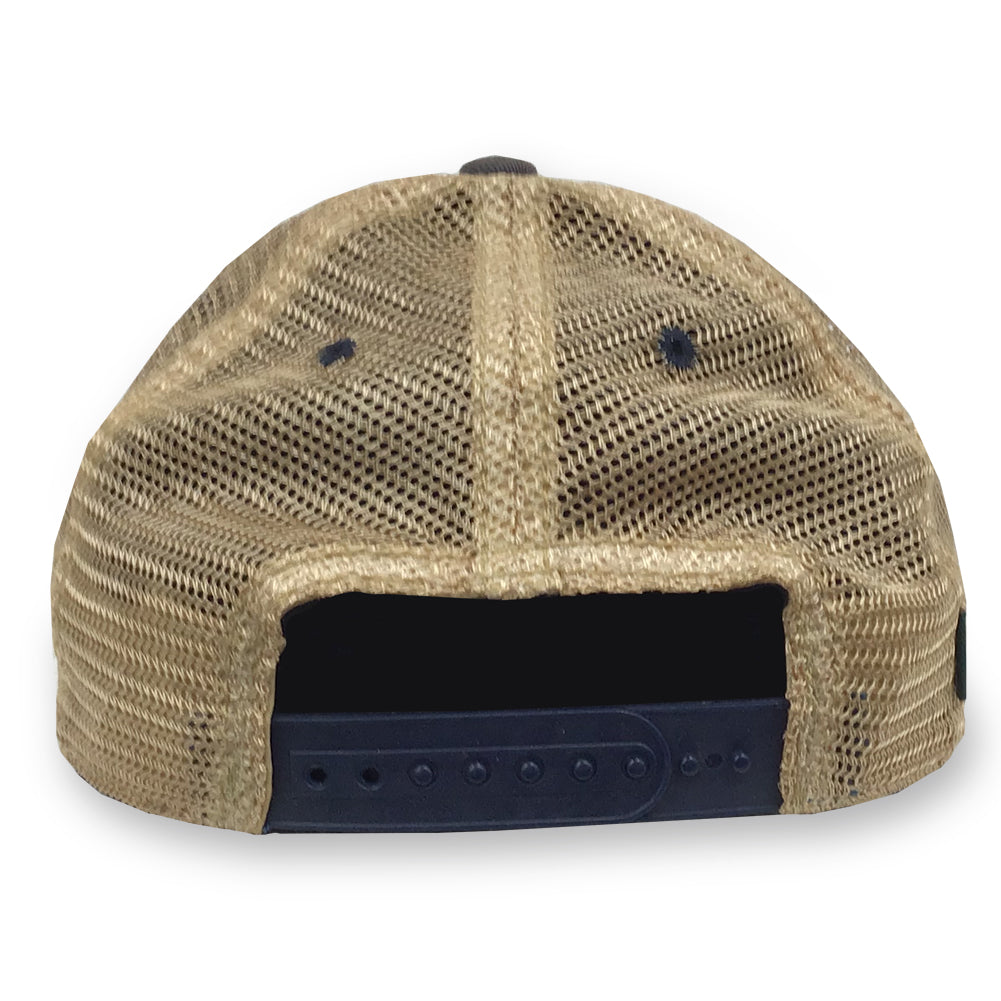 NAVY ARCH TRUCKER HAT 1