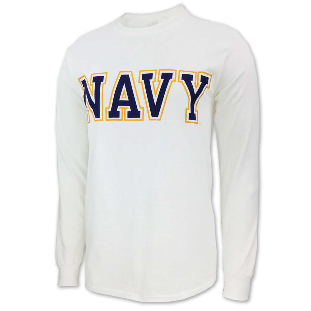 NAVY BOLD CORE LONGSLEEVE T (WHITE) 2