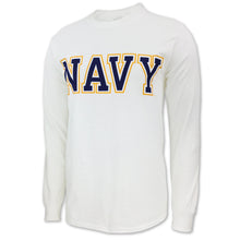 Load image into Gallery viewer, NAVY BOLD CORE LONGSLEEVE T (WHITE) 2