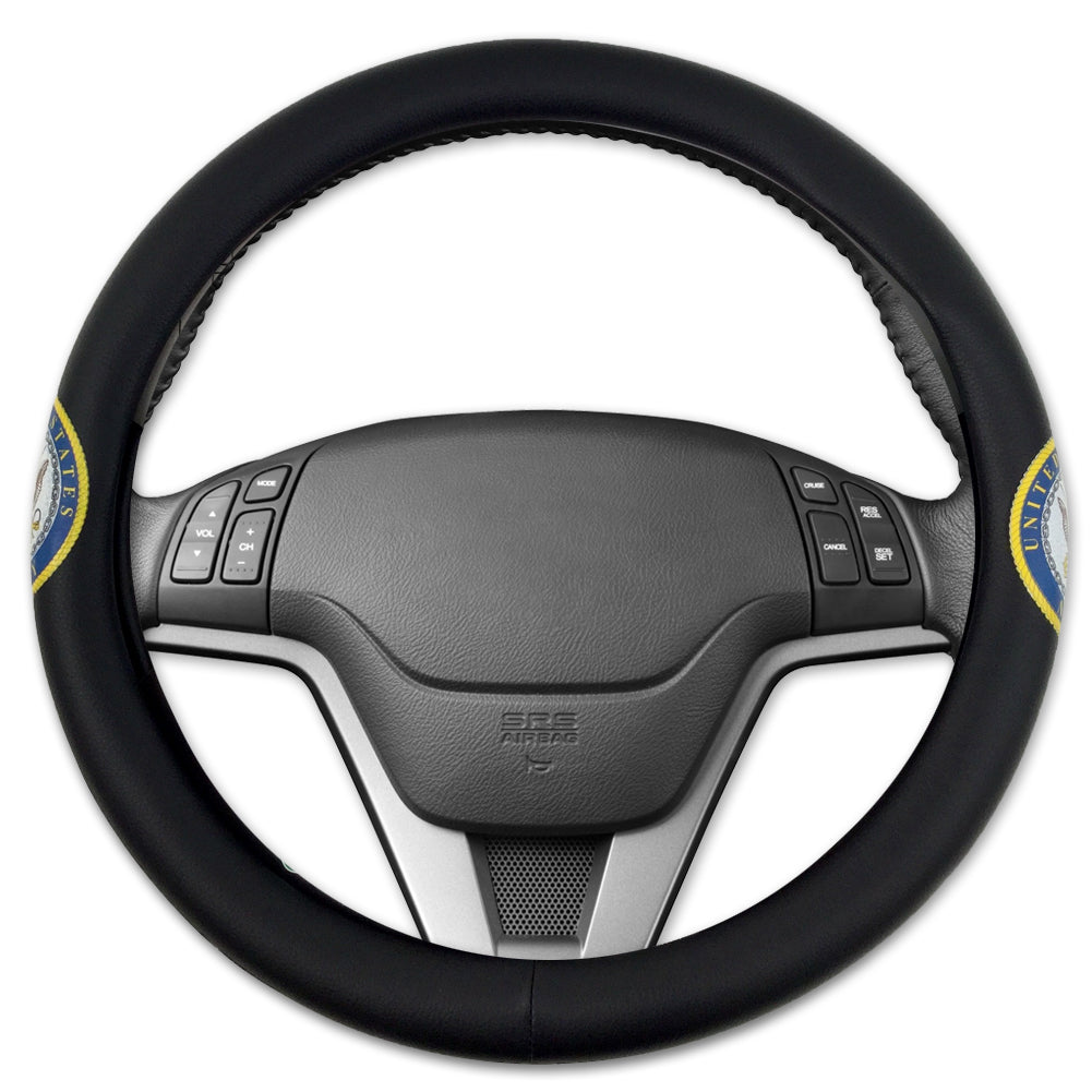 NAVY CAR STEERING WHEEL COVER 3