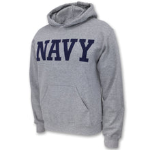 Load image into Gallery viewer, NAVY CORE HOODED SWEATSHIRT (GREY) 2