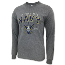 Load image into Gallery viewer, NAVY EAGLE EST. 1775 LONG SLEEVE T-SHIRT (GREY) 4