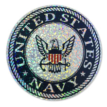 Load image into Gallery viewer, NAVY HOLOGRAPHIC LOGO DECAL