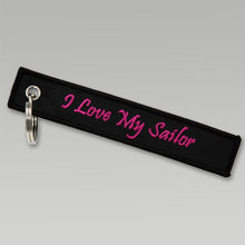 Load image into Gallery viewer, NAVY I LOVE MY SAILOR KEYCHAIN 1