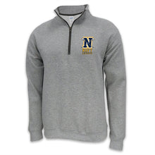 Load image into Gallery viewer, NAVY LACROSSE LOGO PERFORMANCE 1/4 ZIP (GREY)