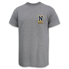 Load image into Gallery viewer, NAVY LACROSSE LOGO T-SHIRT (GREY)