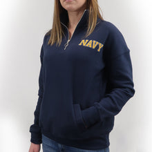 Load image into Gallery viewer, NAVY LADIES DAKOTA QUARTER ZIP PULLOVER (NAVY) 2