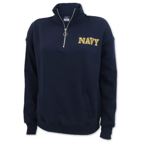 NAVY LADIES DAKOTA QUARTER ZIP PULLOVER (NAVY)