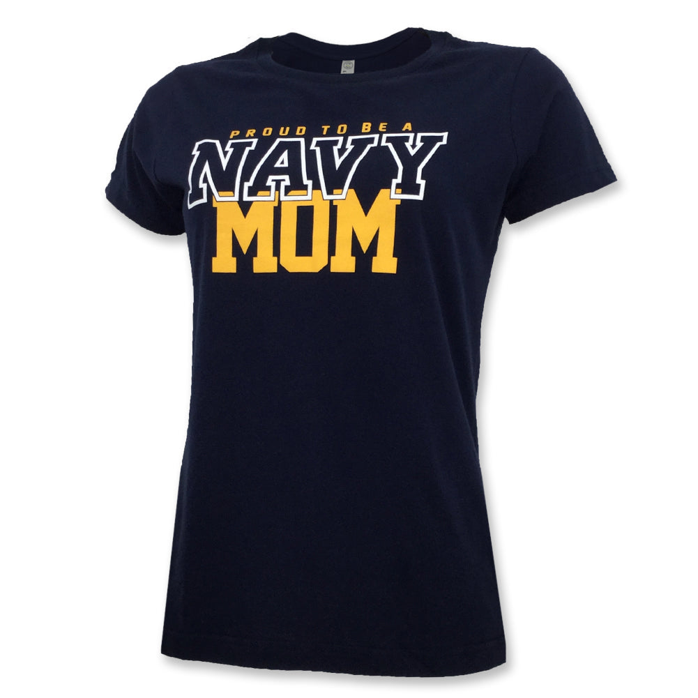 NAVY LADIES PROUD MOM T-SHIRT (NAVY) 5