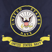 Load image into Gallery viewer, NAVY LOGO 2 SIDED EMBROIDERED FLAG (3&#39;X5&#39;)