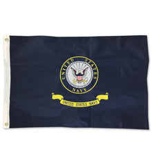 Load image into Gallery viewer, NAVY LOGO 2 SIDED EMBROIDERED FLAG (2&#39;X3&#39;) 2