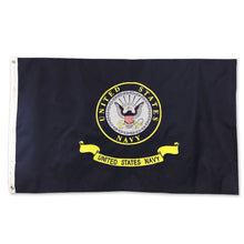 Load image into Gallery viewer, NAVY LOGO 2 SIDED EMBROIDERED FLAG (3&#39;X5&#39;) 2