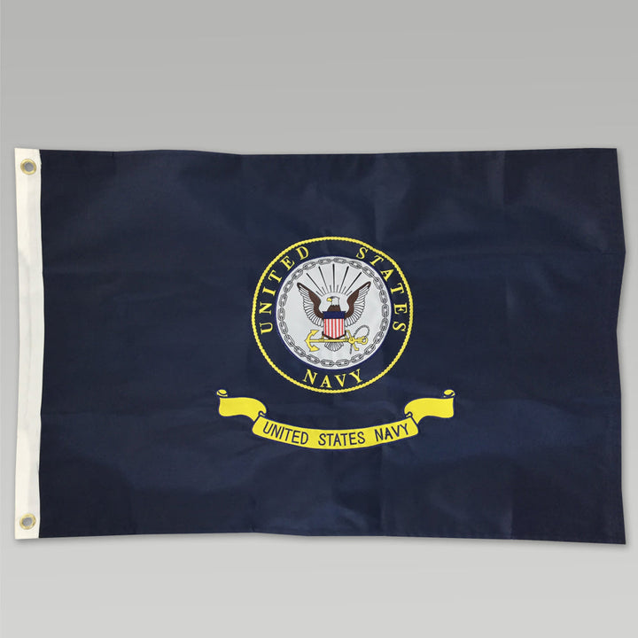 NAVY LOGO 2 SIDED EMBROIDERED FLAG (2'X3') 1
