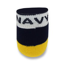 Load image into Gallery viewer, Navy Low Cut Stripe Socks