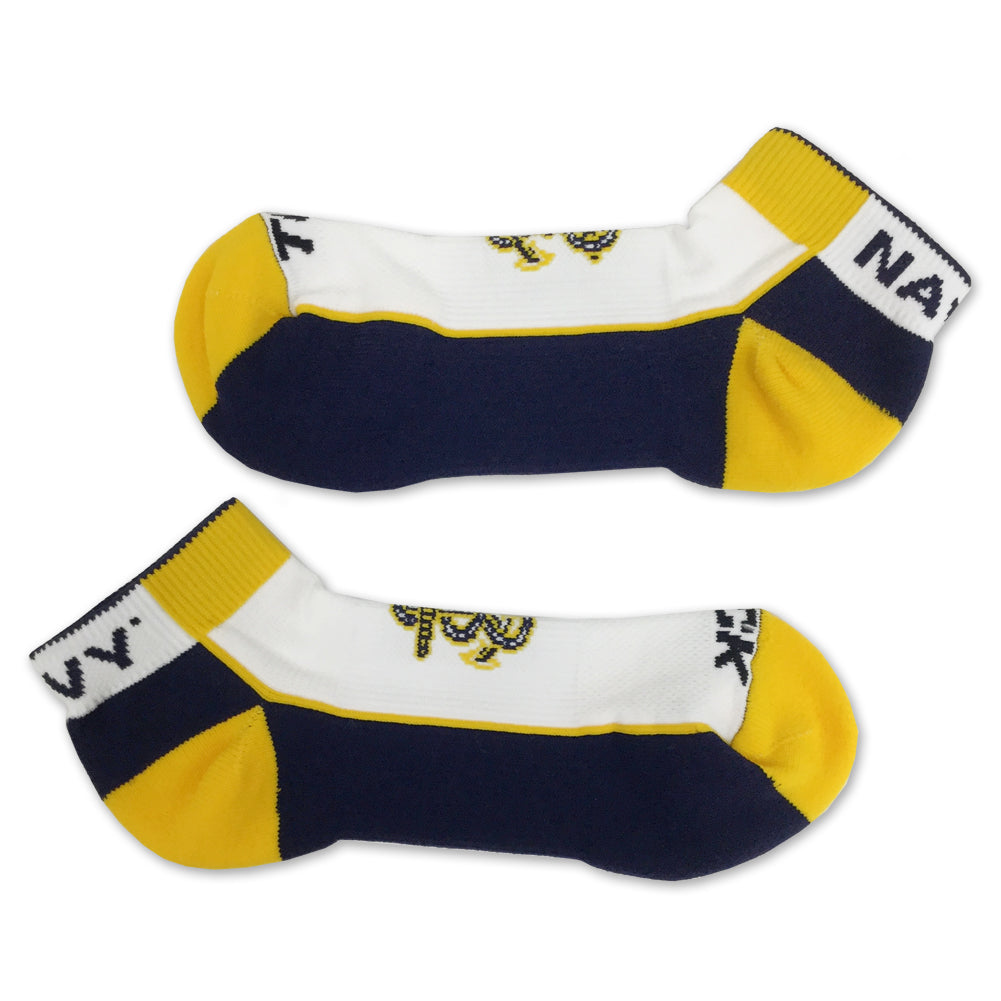 Navy Low Cut Stripe Socks