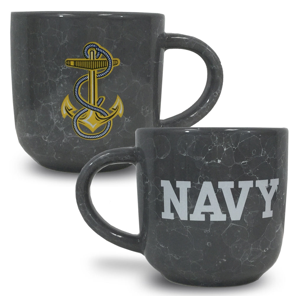 NAVY MARBLED 17 OZ MUG (GREY) 2