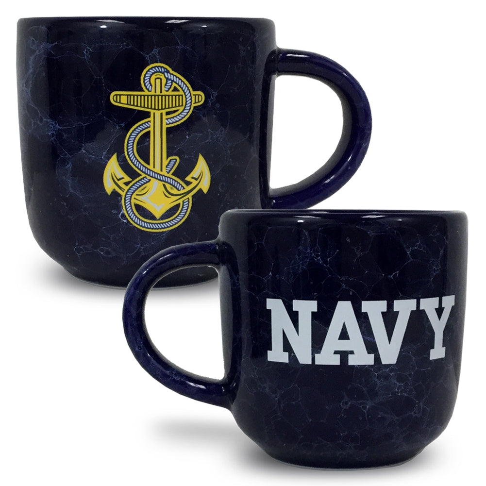 NAVY MARBLED 17 OZ MUG (NAVY) 2