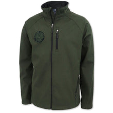 Load image into Gallery viewer, NAVY MATRIX SOFT SHELL JACKET (HEATHER GREEN)
