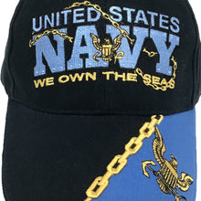 Load image into Gallery viewer, NAVY OWN THE SEAS HAT