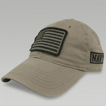Load image into Gallery viewer, NAVY PATCH FLAG HAT (KHAKI)
