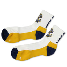 Load image into Gallery viewer, NAVY QUARTER SOCKS (WHITE)