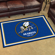 Load image into Gallery viewer, NAVY SEABEES RUG (4&#39;X 6&#39;)