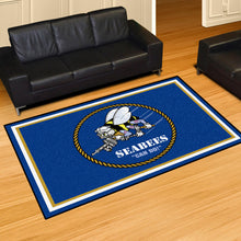 Load image into Gallery viewer, NAVY SEABEES RUG (5&#39;X 8&#39;)